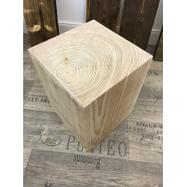 Holzblock, Holzdeko, Sitzhocker, Säule, Beistelltisch, Lärche, 55x29x29cm